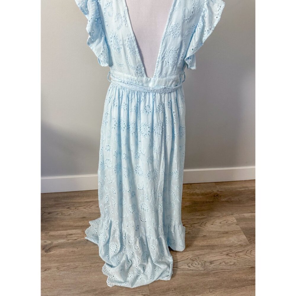 Malibu Bum Baby Blue Eyelet Maxi Dress - Picture 9 of 12